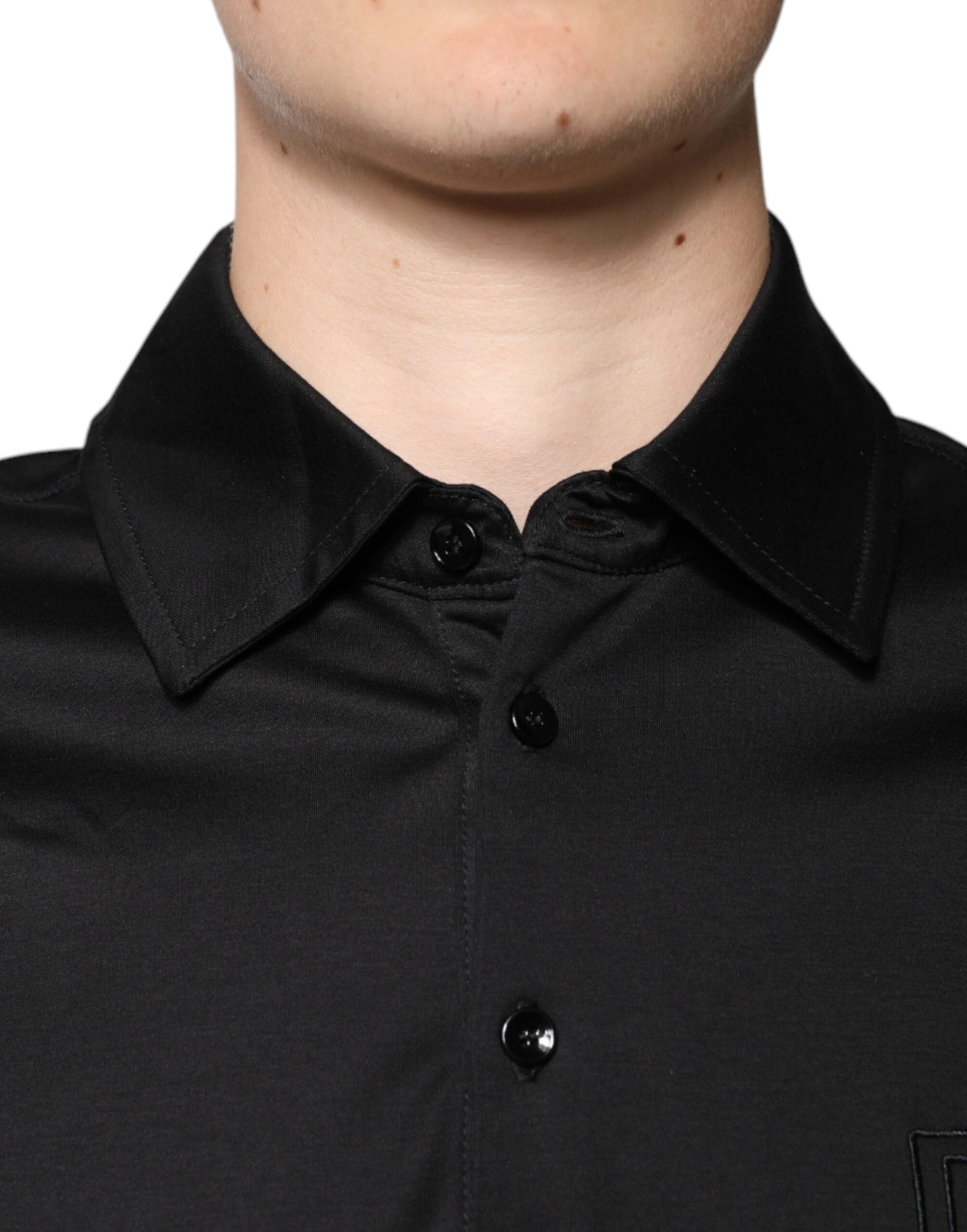 Dolce & Gabbana Black DG Collared Short Sleeves Polo T-shirt