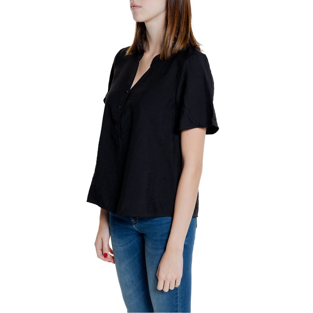 Jacqueline De Yong Black Viscose Shirt