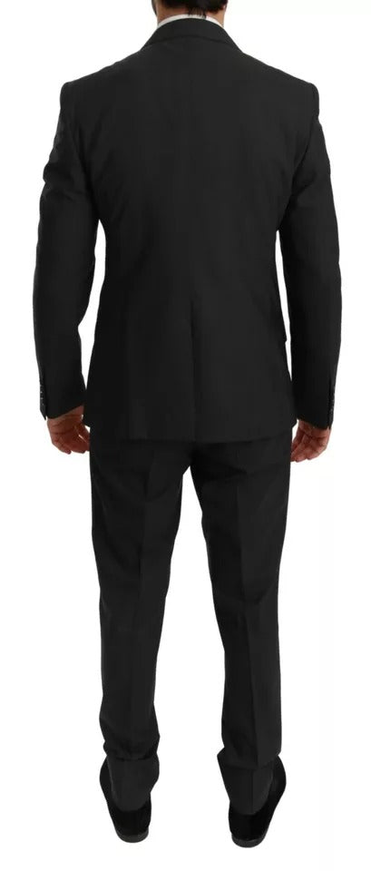 Dolce & Gabbana Gray Wool Slim Fit 2 Piece MARTINI Suit