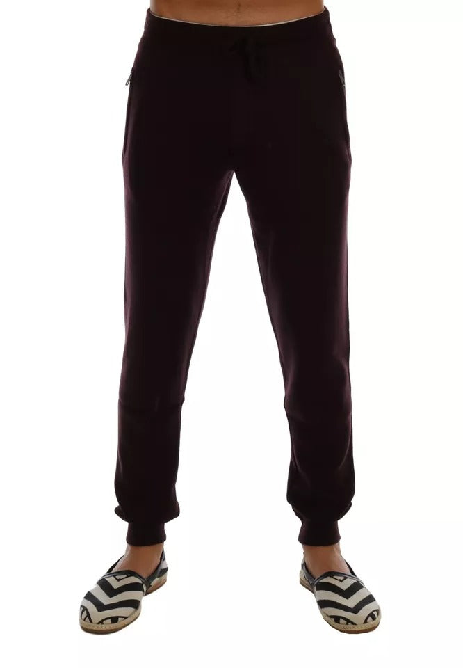 Dolce & Gabbana Purple Cashmere Gym Training Sport Pants