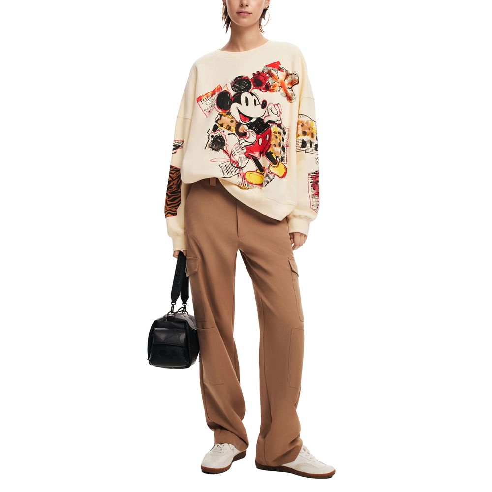 Desigual Cream Cotton Sweater