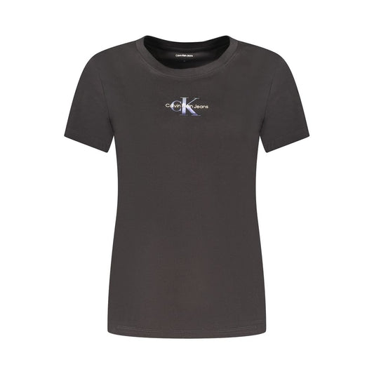 Calvin Klein Black Cotton Women T-Shirt