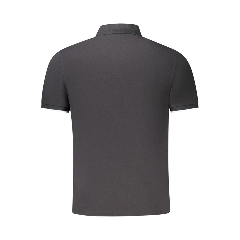 North Sails Black Cotton Men Polo Shirt