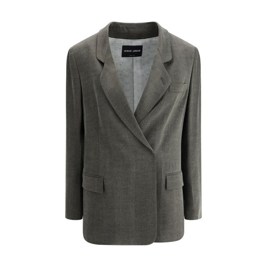 Giorgio Armani Double-breasted satin Blazer