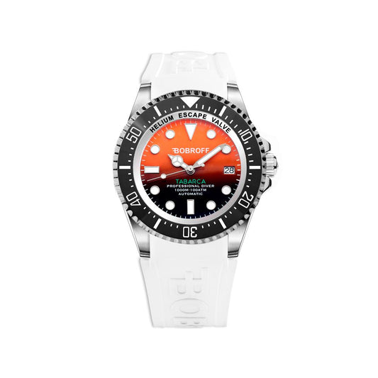 Bobroff White Rubber Watch