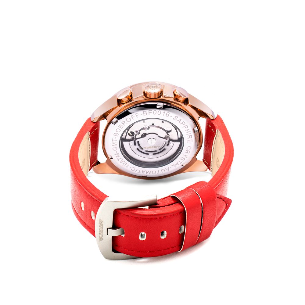 Bobroff Red Leather Watch