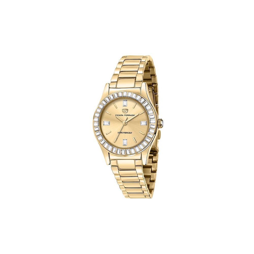 Chiara Ferragni Gold Stainless Steel Watch