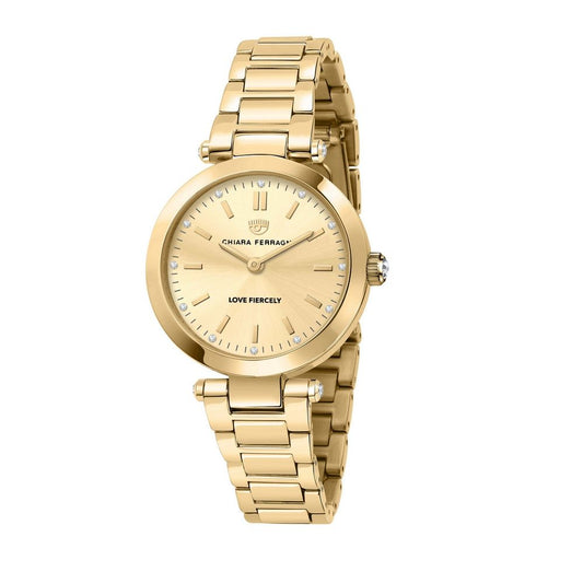 Chiara Ferragni Gold Stainless Steel Watch