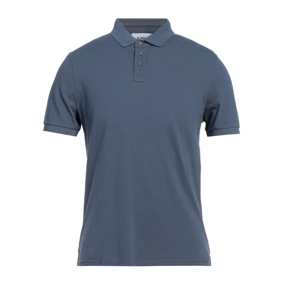 Alpha Studio Blue Cotton Polo Shirt