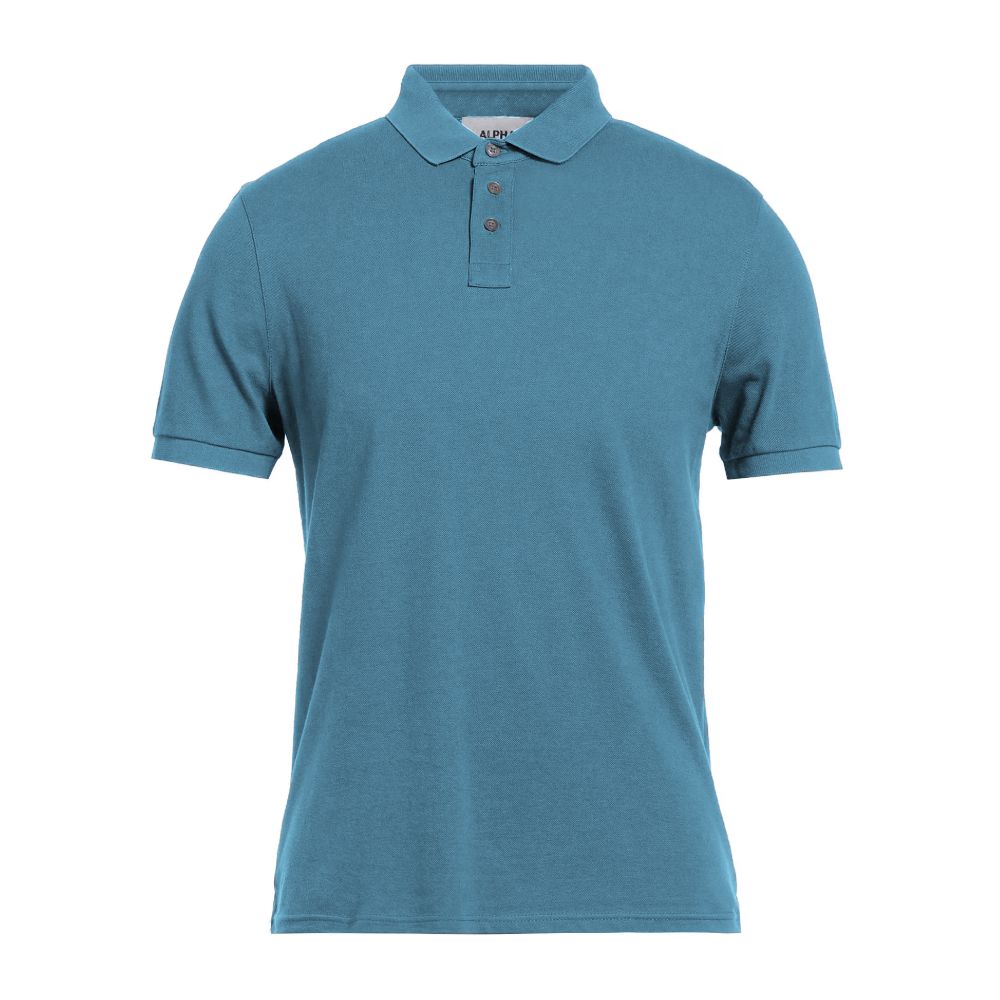 Alpha Studio Light Blue Cotton Polo Shirt