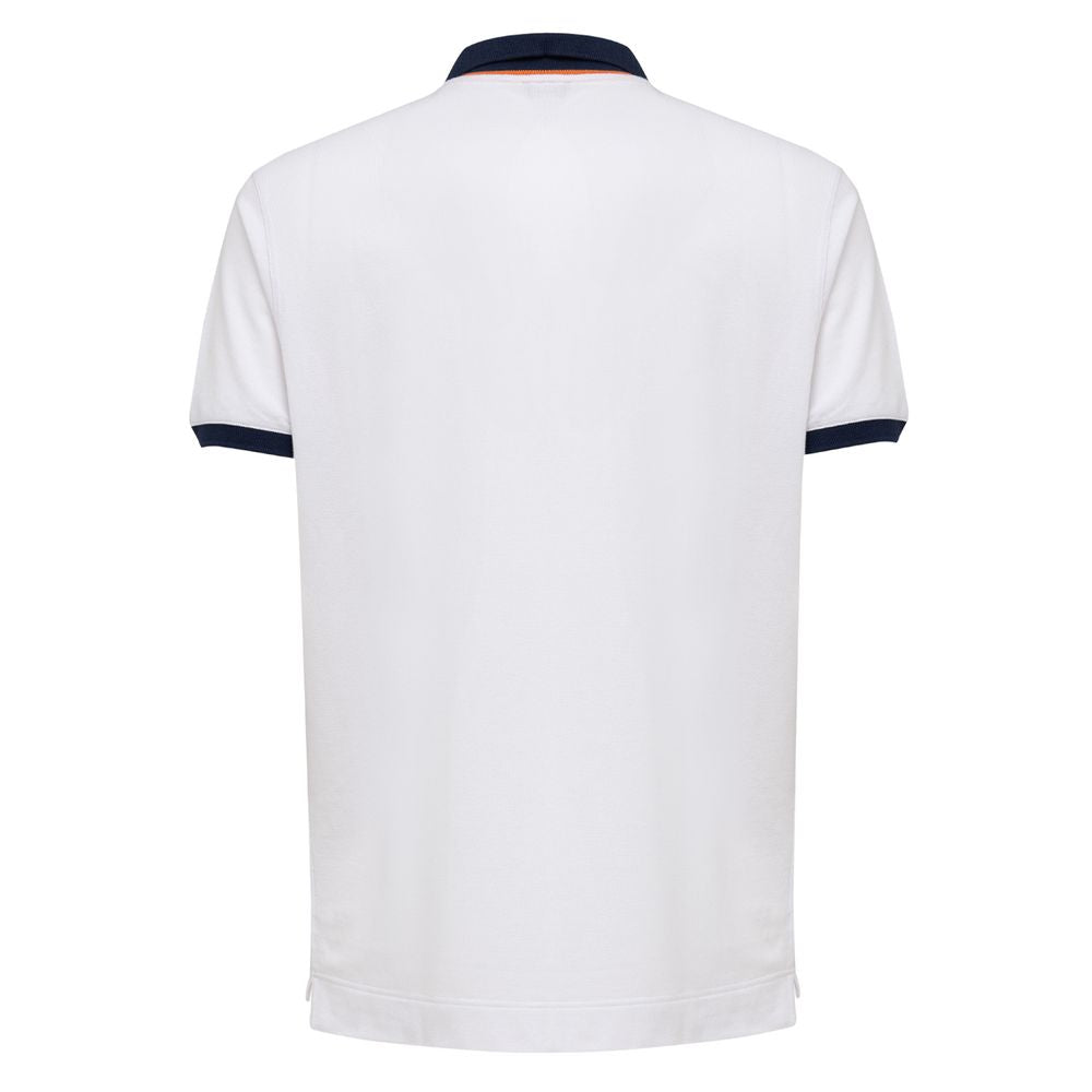 Fendi White Cotton Polo Shirt