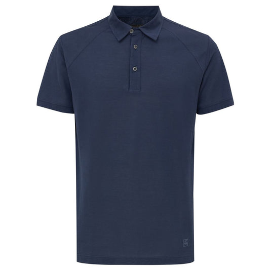 Corneliani Navy Blue Cotton Polo Shirt