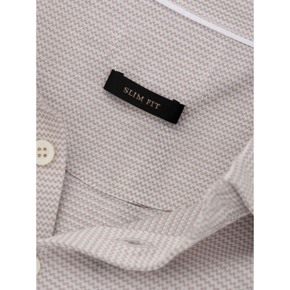 Corneliani White Cotton Polo Shirt