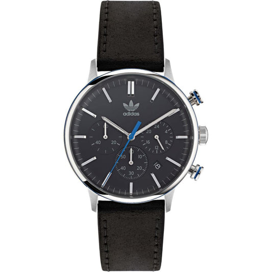 Adidas Black Leather Watch