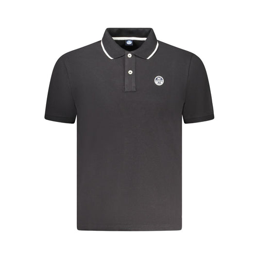 North Sails Black Cotton Mens Polo Shirt