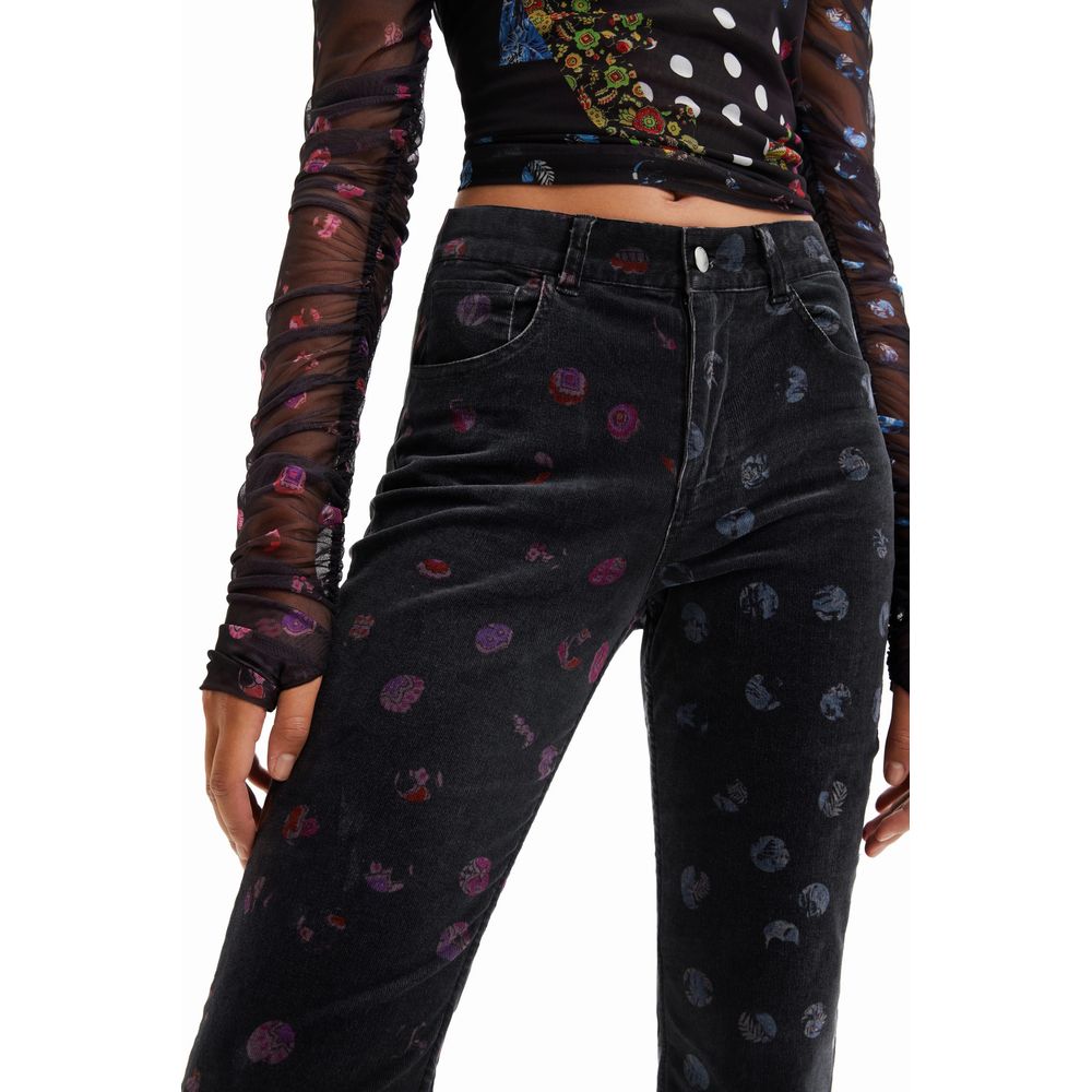 Desigual Black Cotton Jeans & Pant