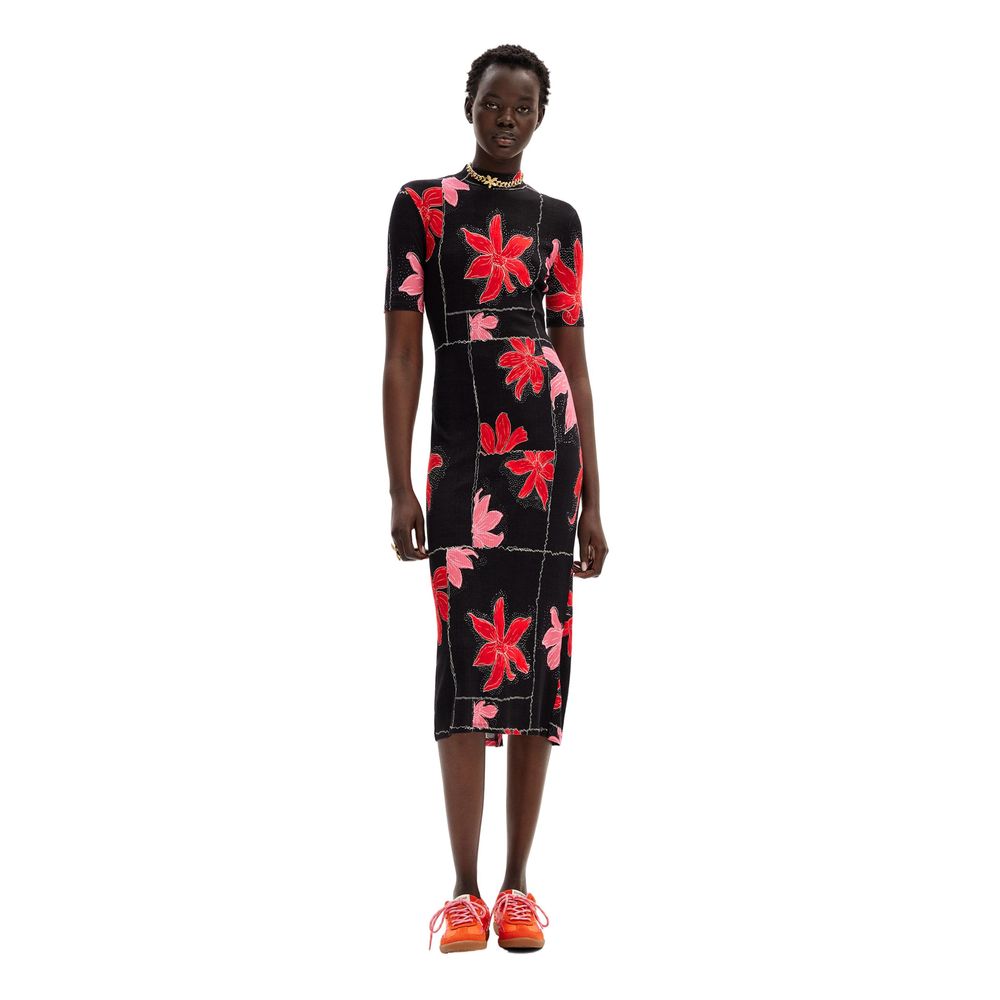 Desigual Red Viscose Dress