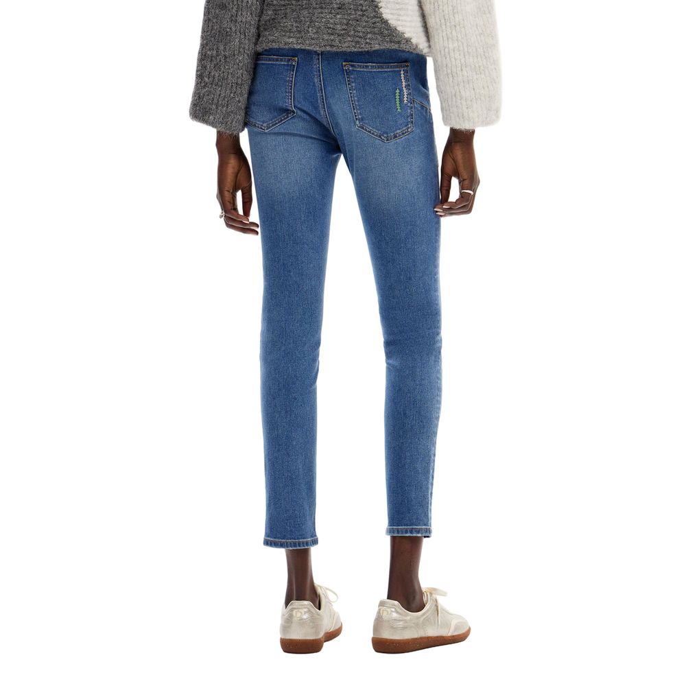 Desigual Blue Cotton Jeans & Pant