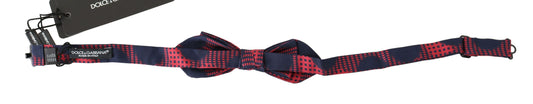 Dolce & Gabbana Elegant Red Checkered Silk Bow Tie