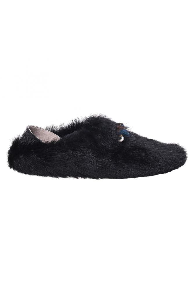 Long Fur Monster Slip-on SHOES